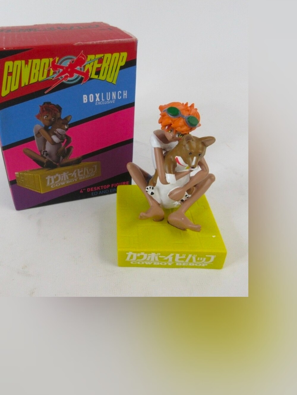Box Lunch Exclusive Cowboy Bebop Ed And Ein 4” Desktop Figure Sunrise Funimation